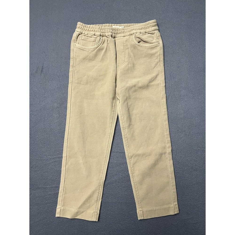 Faherty Stretch Terry Jeans Kids Size 5 Beige Tan 5 Pkt Design Cotton‎ NWOT